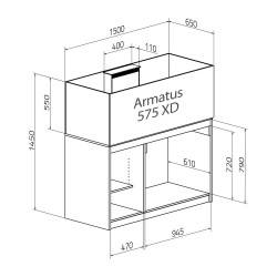 AquaMedic Armatus XD 575 Marine Aquarium Incfiltering System and Support