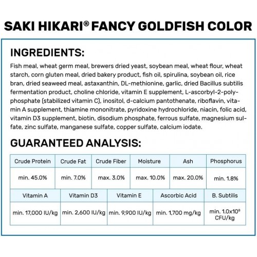 Mangime for Goldfish Saki-hikari Fancy