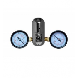 Réducteur de pression 2 usine plus jauges de pression avec micro-contrôle arrière de l'aluminium - Aquili
