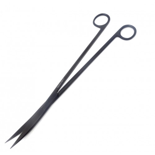 Curved black scissors 25 cm