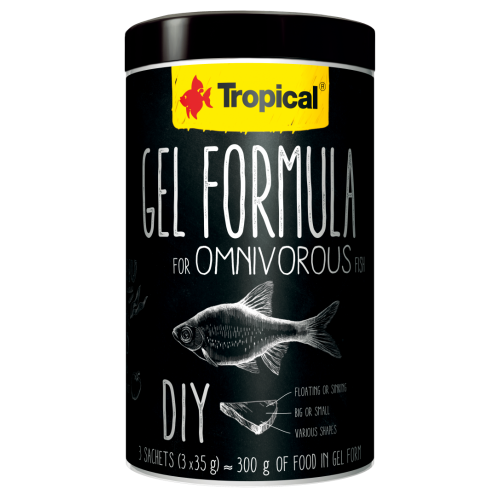 Tropical Formule de gel pour poisson omnivorus