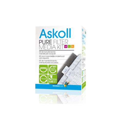 Filter media kit M/L/XL, kit per acquario Pure - Askoll