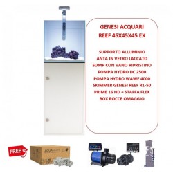 ACQUARIO MARINO REEF PLUS 45X45X45 CM COMPLETE DI TECNICA - VETRO EXTRACHIARO