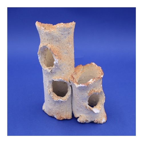 Tana per pesci doppio tronco in ceramica -...