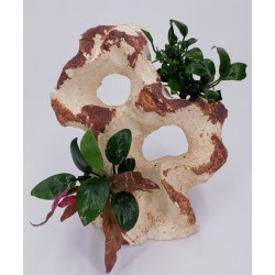 Sculpture with double ceramic hole - Aquaroche