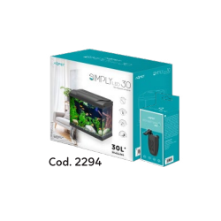 Simply Led 30 Set 30L aquarium complete with LED light, filter and filter materials.