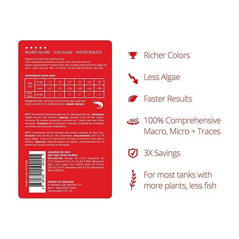 APT 3 100 ml Futters Complete - Fertilizer 2HR...