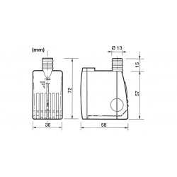 Newa Mini, mini-pompe mini-submersible avec débit réglable - Newa