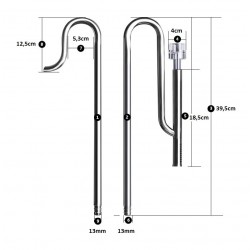 Whimar Stainless In-Out Set + Surface Skimmer 12/16