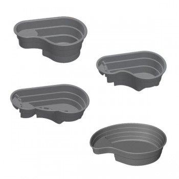 Laghetto termoformato sagomato in ABS da 150 a 800 litri