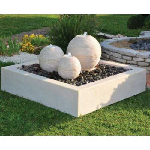 Neptune marble spheres with LED