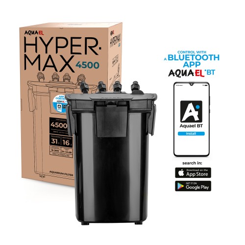 AquaEL Filter HYPERMAX 4500 BT Bluetooth Filtro esterno per grandi acquari
