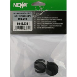 Set 2 suction cups with clips for heaters