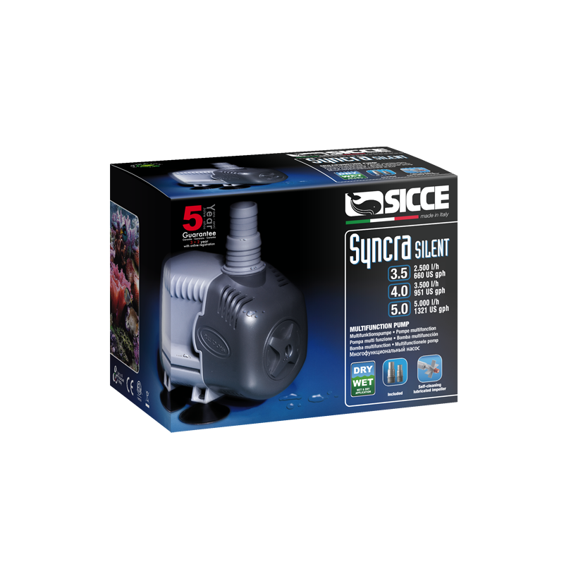Syncra Silent 3.5 2500L/h Sicce pump (Schuko socket)