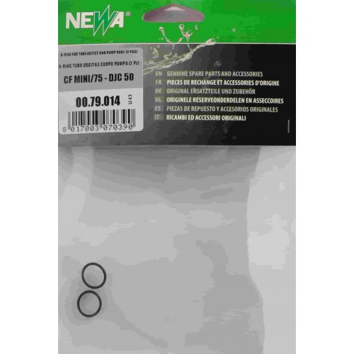O-ring seals for output tube and deflector (2 pcs) for NEWA Cobra IF Multi-funz Submersible Filter.