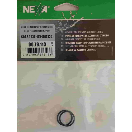 O-ring seals for output tube and deflector (2 pcs) for NEWA Cobra IF Multi-funz Submersible Filter.