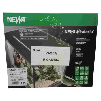 Vasca in vetro con cornici BIANCO per NEWA Mirabello 30
