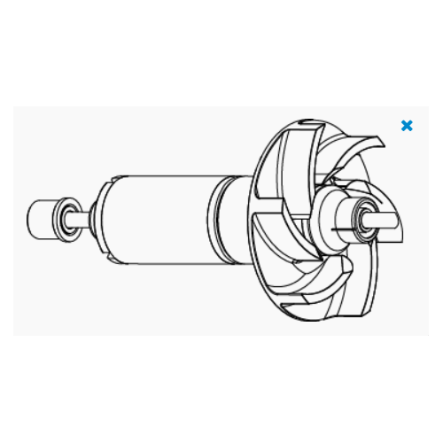 2500.4000 rotor + post + grommets Aqua 3 - SICCE