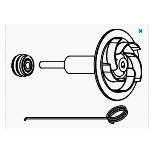 Rotor avec poteau en céramique + bagues + EKO...