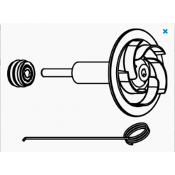 Rotor avec poteau en céramique + bagues + EKO Power 10.0 Hook - SICCE