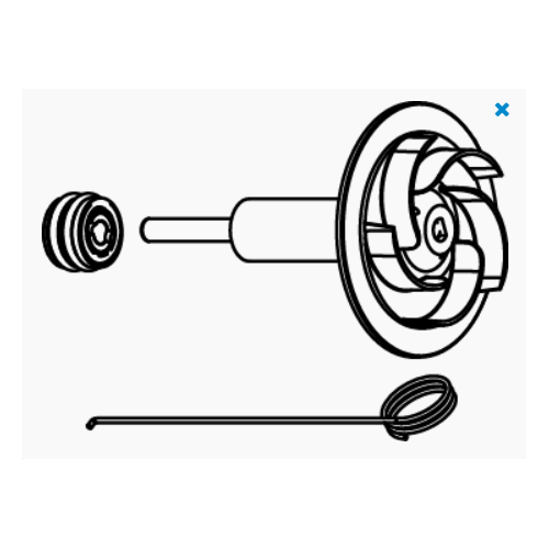 Rotor avec poteau en céramique + bagues +...
