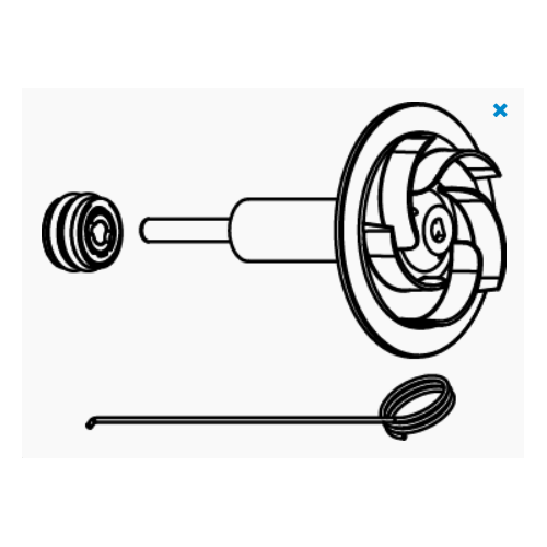 Rotor with ceramic post + bushings + EKO POWER...