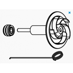 Rotor with ceramic post + bushings + EKO POWER 14.0 hook - SICCE