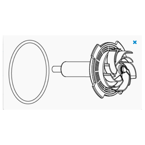 Rotor with ceramic post + O-ring Syncra SDC 7.0...