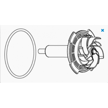 Rotor with ceramic post + O-ring Syncra SDC 9.0 - SICCE