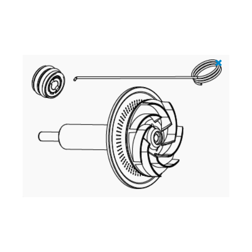 Rotor with ceramic post + bushings + SYNCRA HF...