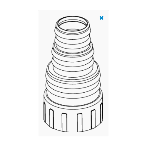 Portagomma 1"1/2 50mm-manicotto 1"1/2 EU Syncra...