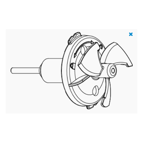 Rotor with Xstream 8000 steel post - SICCE