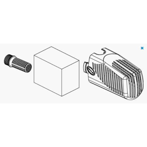 Kit filtro (corpo filtro,raccordo interno,spugna) Syncrapond 1.5 - Sicce