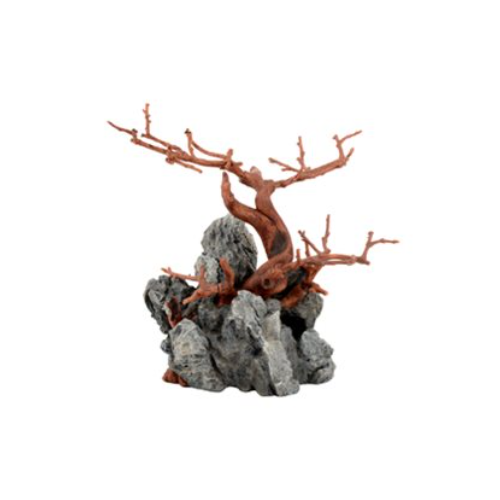 Ornament Wood & Rock Black 26x22x32 - Askoll