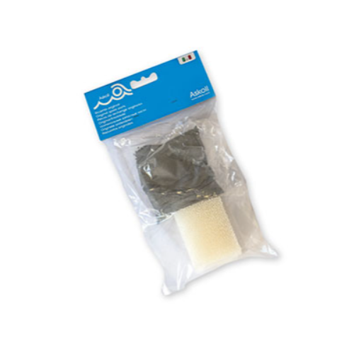 Activated coal and sponge, filter material -...