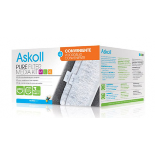 Filter media kit M/L/XL, Pure aquarium kit - Askoll