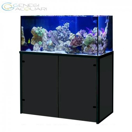ACQUARIO MARINO 400 L. REEF PLUS 120X60X60 CM COMPLETO DI TECNICA - VETRO EXTRACHIARO CON SUMP E SUPPORTO- GENESI