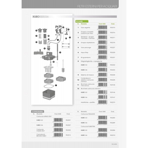 Tube d'argent pour Kubo G3 / G6 - Askoll