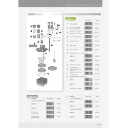 Silver pipe for Kubo G3/G6 - Askoll