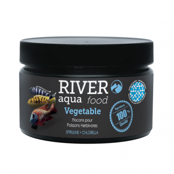 Vegetable flakes, feed in tropical fish flakes - River...