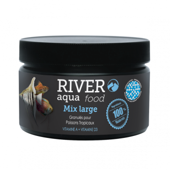 Grand mélange, nourrir avec de grandes vitamines tropicales de poisson - RIVER AQUA