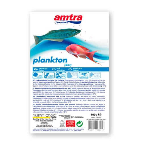 Plancton Rosso Amtra cibo congelato 100 gr