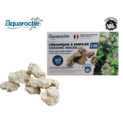 Stackable ceramic rock box between them (weight: 2 kg) - Aquaroche