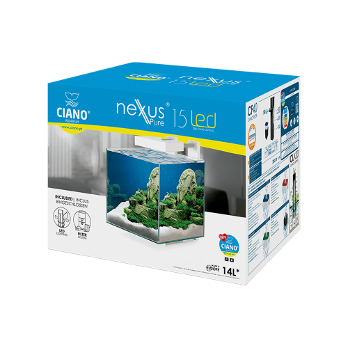 Cyano nexus pure 15, aquarium bathtub - askoll