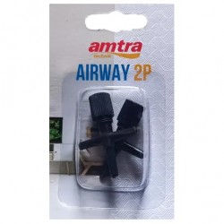 Valve Airway 2P Amtra Airway pour aérateur avec robinet noir avec deux démarrages pour les tubes 4-6mm (2pz)
