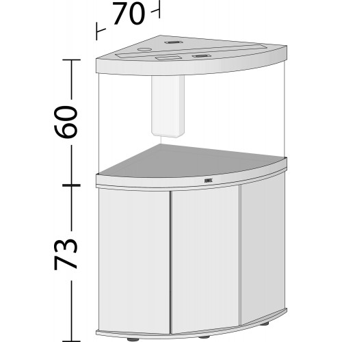 Juwel Trigon 190 liters white Led with mobile
