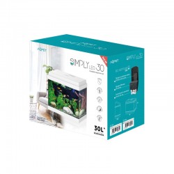 Simply Led 30 Set 30L aquarium complete with LED light, filter and filter materials.