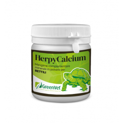Herpy Calcium, mangime complementare minerale in polvere per rettili - Green Vet