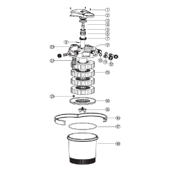 copy of Hose holder (Ø 13 and Ø 20 mm) for diverter output with SPR 2300-3000