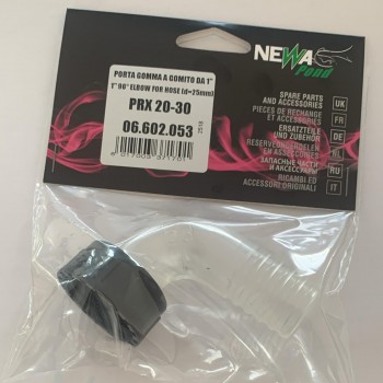 Portagomma a 90° da 1" - Ø 25 mm nero per Filtri - Tutti i modelli